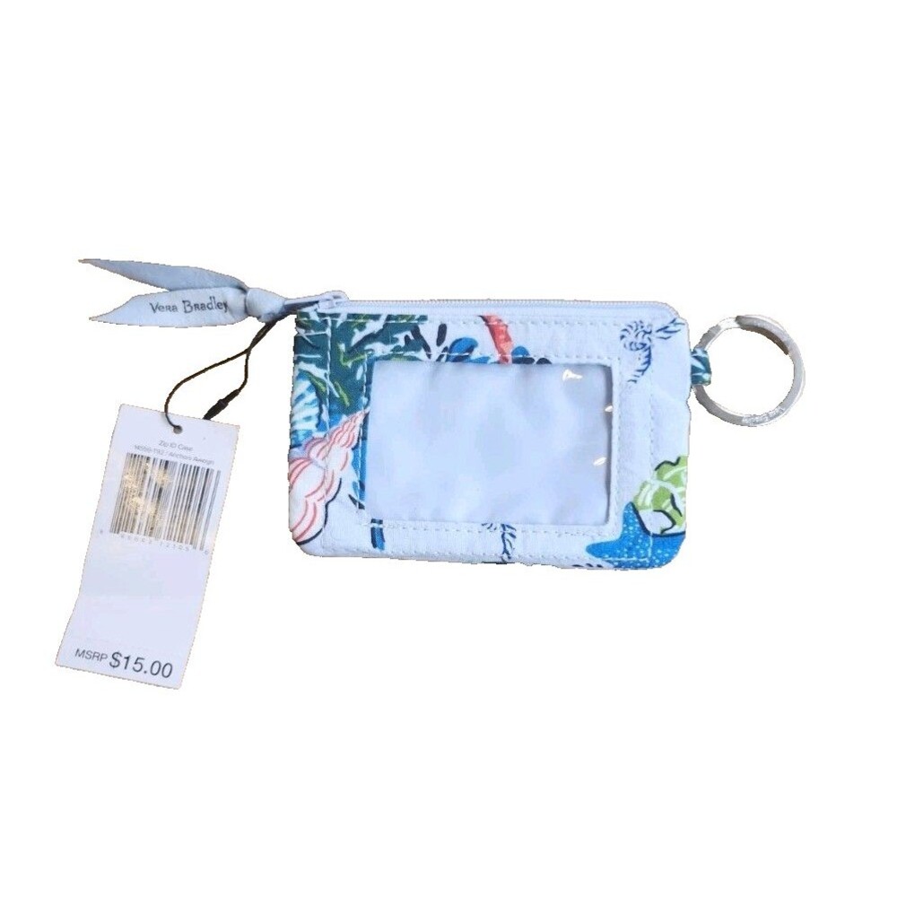Vera Bradley Zip ID Case in Signature Cotton  PATTERN Anchors Aweigh